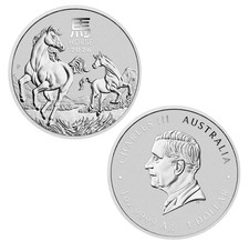 Moneta da collezione 2026 Australia 1 oz argento anno lunare del cavallo (serie III) B