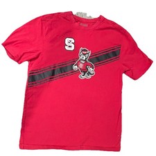 Champion NC State Wolfpack Red Graphic Print T-Shirt Men's Size L 0005