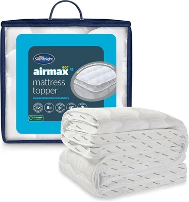 Silentnight Airmax 800 Double Mattress Topper 8cm Extra Thick Breathable Mesh St