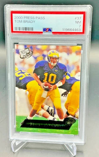PSA 7 - 2000 Press pass TOM BRADY ROOKIE RC #37 Michigan (4463)