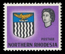 Northern Rhodesia 1963 QEII ½d bright violet error VALUE OMITTED var MNH. SG 75a
