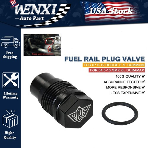 Diesel Fuel Rail Plug Valve For 0712 Dodge 6.7L Cummins & 0510 GM 6