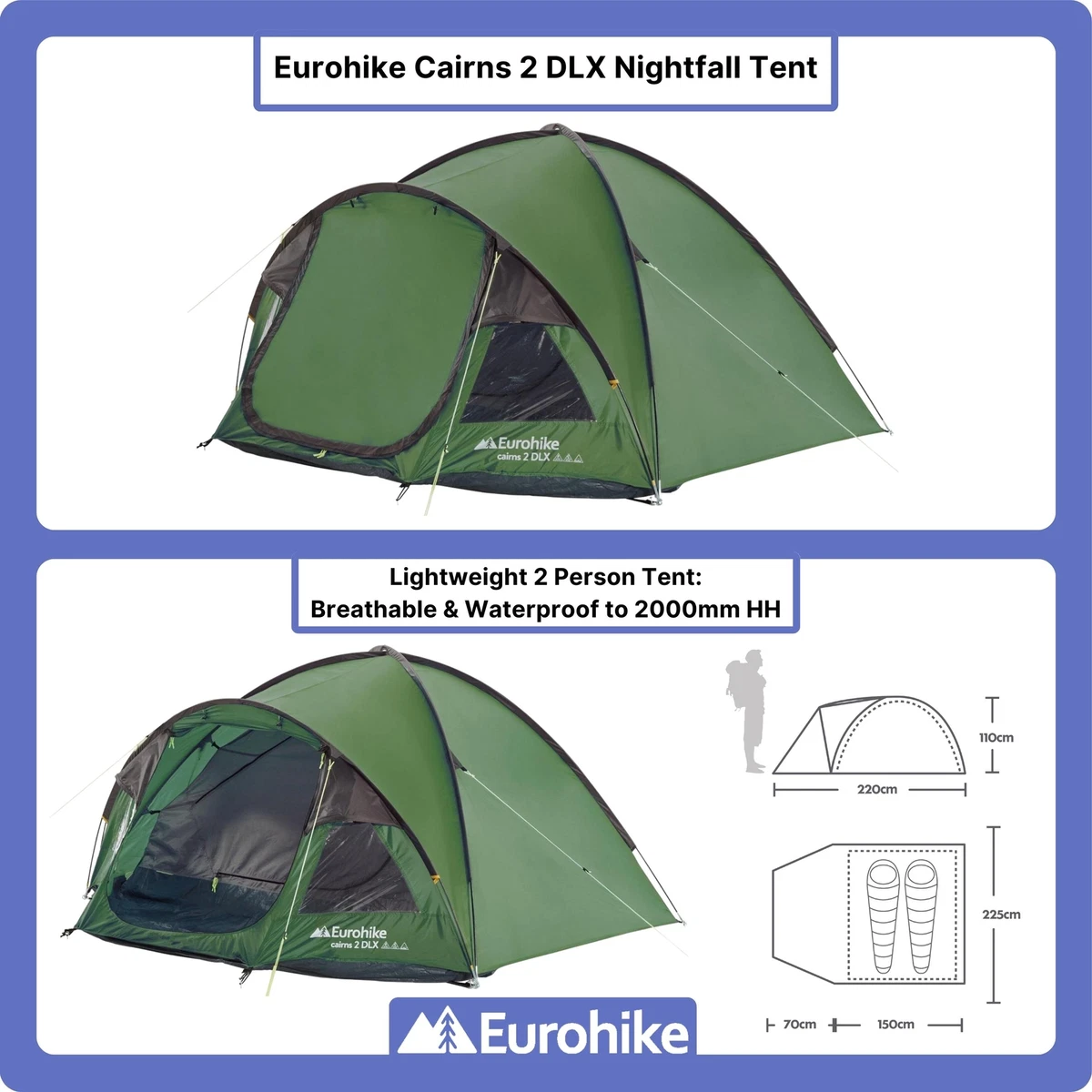 Eurohike tents top 2 man