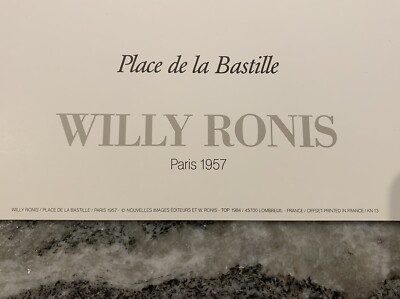 Willy Ronis Les Amoureus Place de la Bastille 1957 Poster