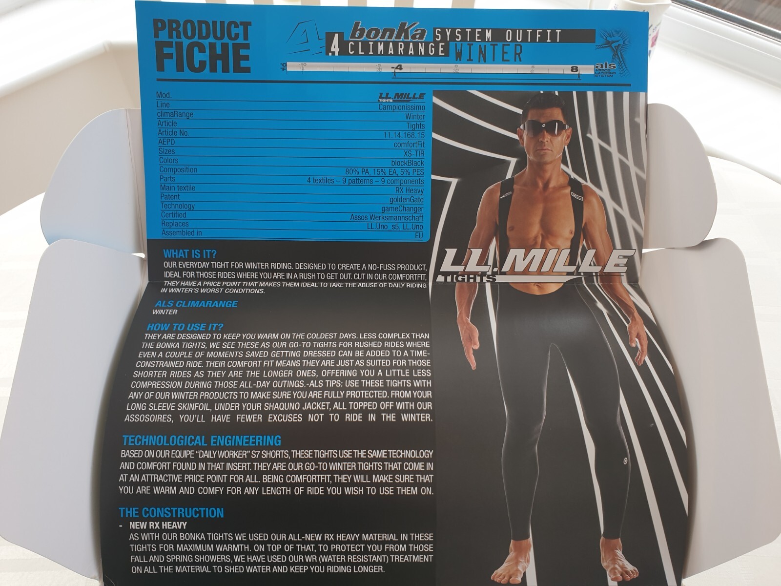 Assos LL.Mille Tights S7 Winter Medium Black Mens Excellent eBay