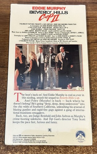 BEVERLY HILLS COP II 2 (1987 VHS) Eddie Murphy NEW Factory Sealed WATERMARKS - Picture 2 of 5