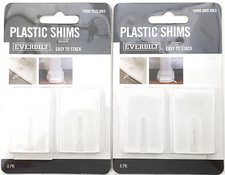 Lot of 2 Packs of 4 Everbilt Easy To Stack Plastic Toilet Shims