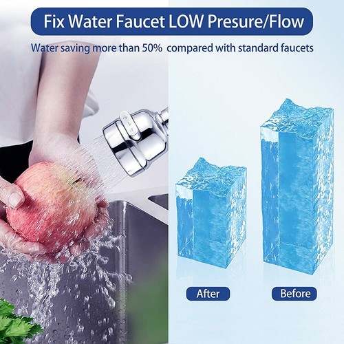 Rubinetto Rotante 360 Gradi Rubinetto Cucina Mobile Testa Risparmio Acqua Ugello Spruzzatore - Foto 3 di 12
