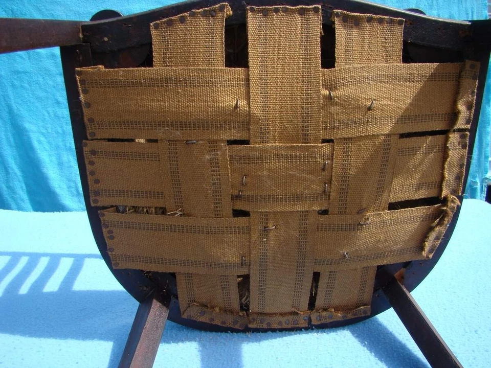 Antique Hand Carved Mahogany Chair 1865-1870 Needle Point Seat  - Image 4 of 4