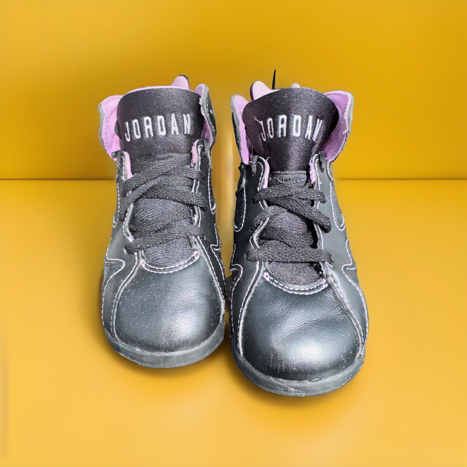 Nike Air Jordan 7 Retro black pink kids Size 9C Shoes