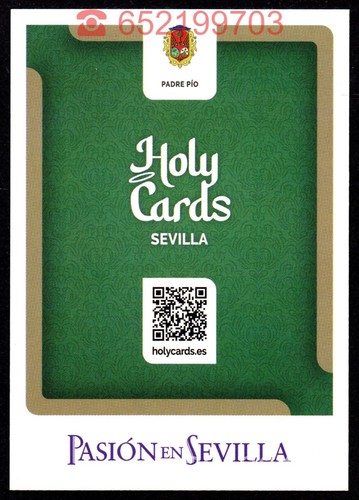 PADRE PIO #56 SABADO DE PASION ESTAMPA HOLY CARDS SEMANA SANTA 2024 SEVILLA - Imagen 2 de 2