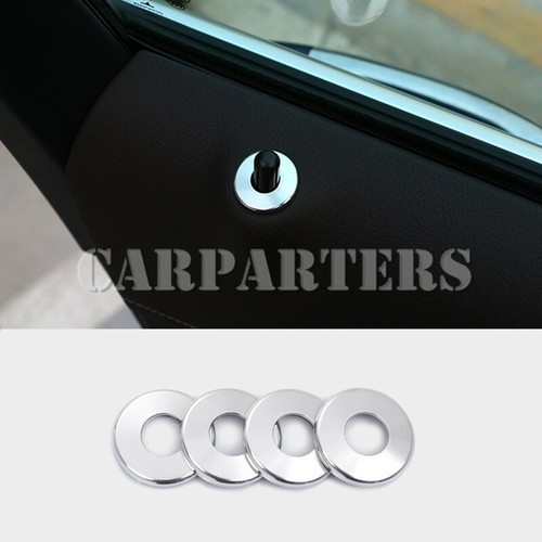 Lanyun Door Speaker Audio Player Cover Trim for Mercedes Mercedes Benz C Class W205 E Class W213 GLC Class 200 2015-2016(1set/4pic) (Matt Silver