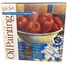 Walter Foster A Complete Oil Painting Kit For Beginners 6 Oil Tubes 2 Brushes