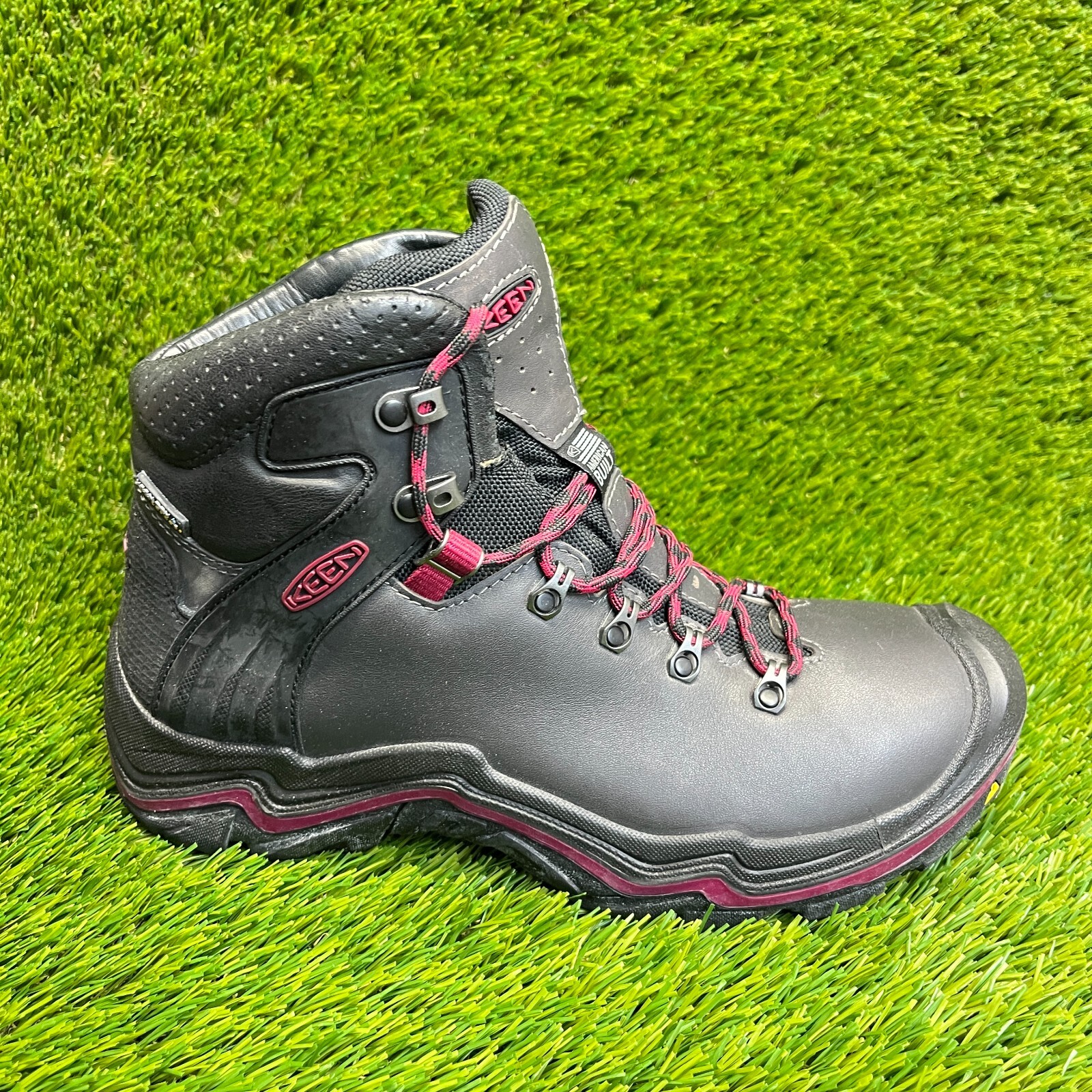 Stivali Keen Liberty Ridge WP donna taglia 9 5 grigio nero impermeabili da lavoro escursionismo