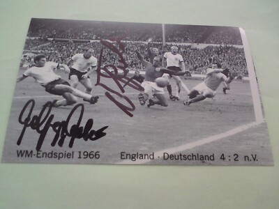 Autogrammfoto Uwe Seeler und Wolfgang Weber