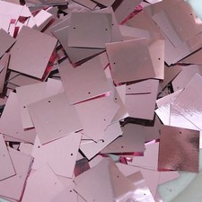 25mm Square Sequins Pink Metallic Loose Paillettes
