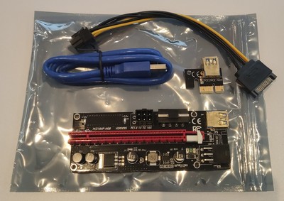 6x PCI-Express Riser VER009S PCI-E 1x auf 16x Adapter