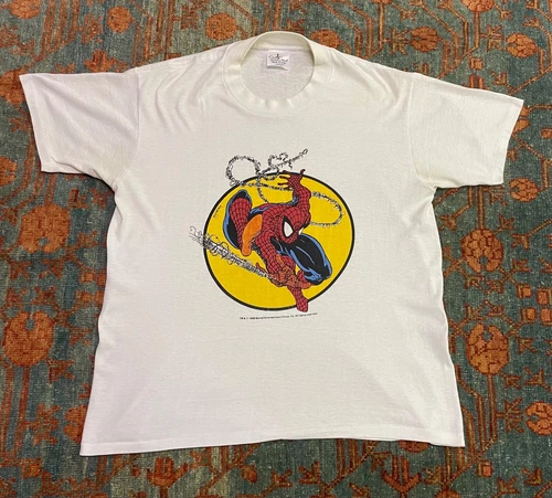 Vintage 1988 SPIDER-MAN T shirt size Large Marvel comic books 50/50