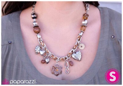 Paparazzi   Charmed, I Am Sure  Blockbuster   BROWN Necklace  Fan Favorite