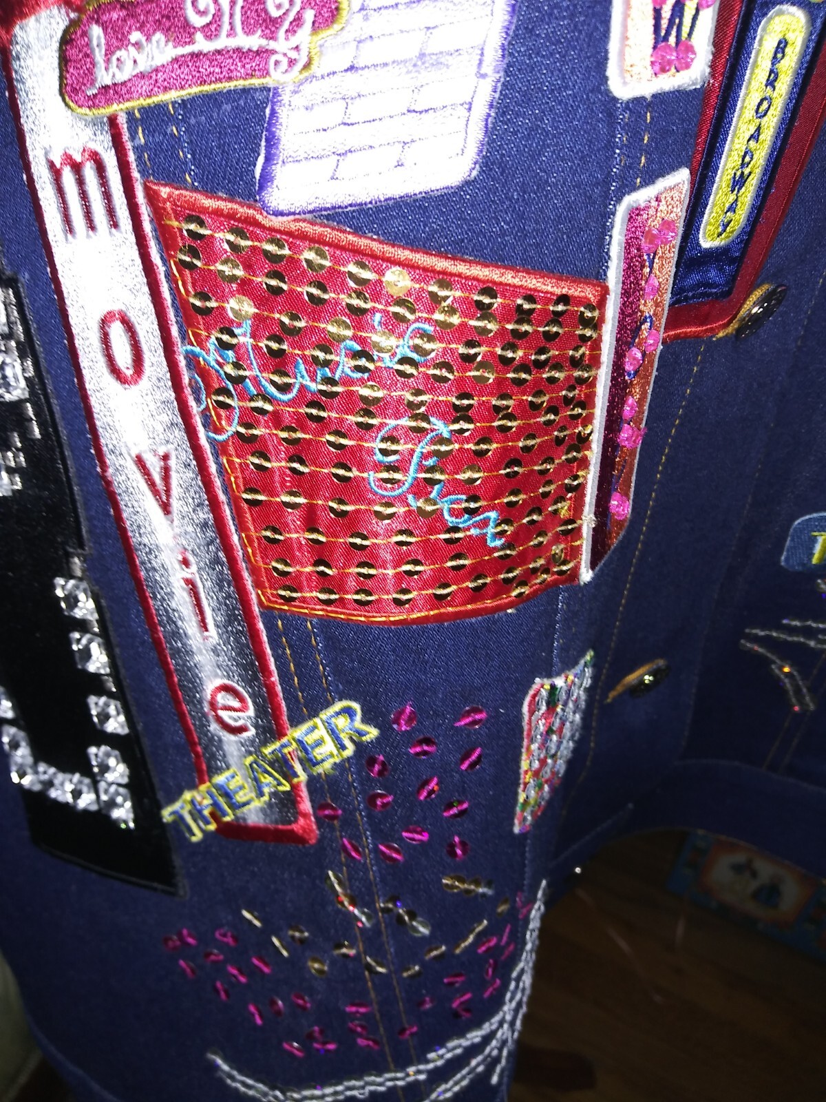 Diane's Essentials Jacket Stretch Embroidered/Bea… - image 11