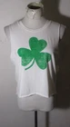 GRAYSON THREADS White Cropped Sleeveless Clover Top Size M NWT