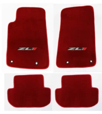 NEW! RED Carpet Floor Mats 2016 - 2024 Camaro Embroidered ZL1 Logo 4 Mat Set