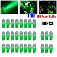 30pcs Green T10 194 Led Bulbs For Instrument Panel Gauge Cluster Dash Light