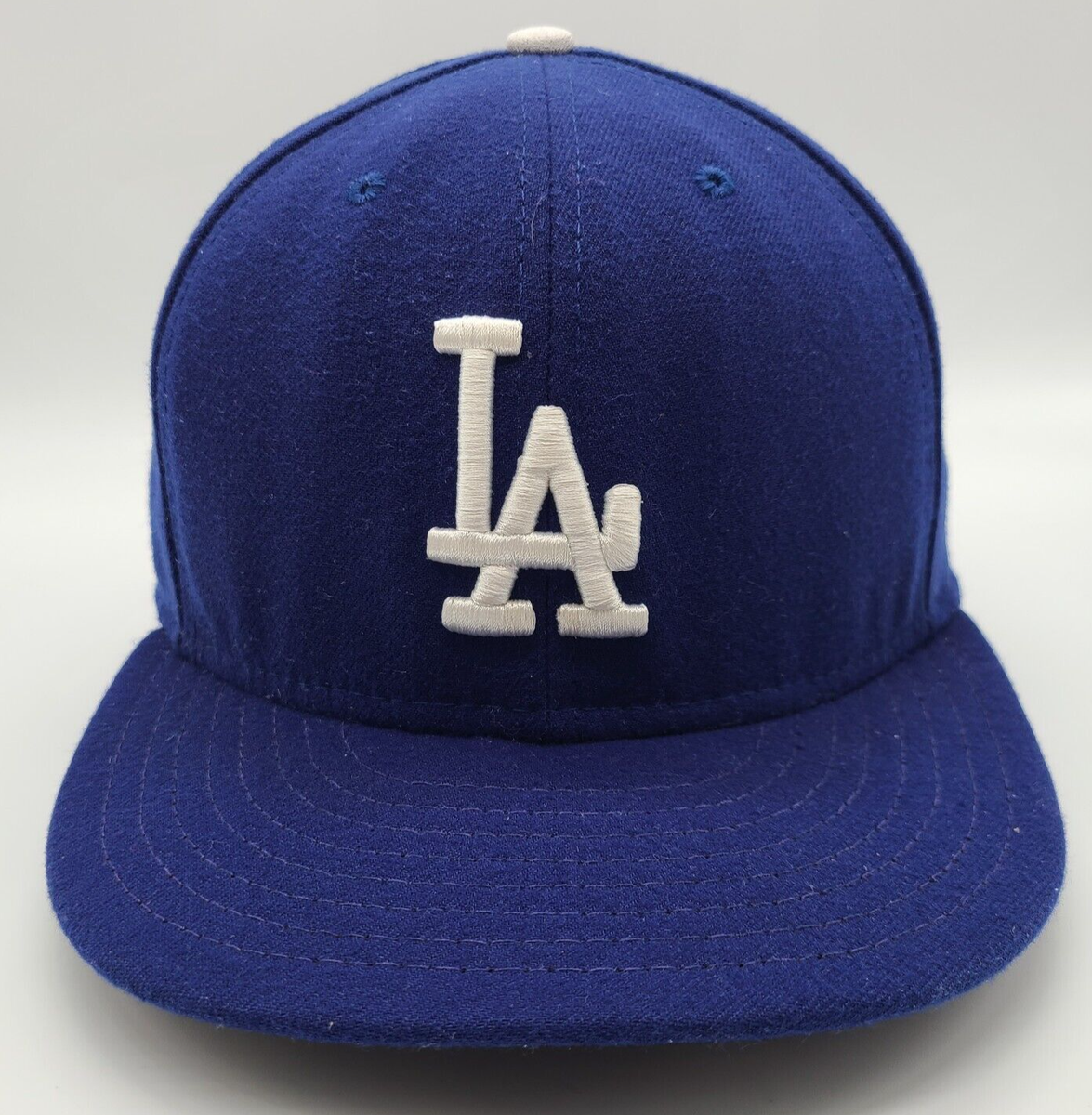 Los Angeles Dodgers Blue New Era 59Fifty Fitted Size 7 3/8 Hat Cap 