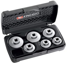 Facom Set 6 Low Profile Fuel Oil Filter Wrench Sockets In Facom Storage Case