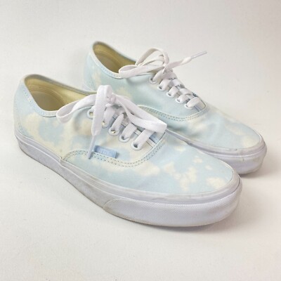 Vans Shoes Unisex M 6.5/W 8 Blue White Clouds Canvas Low Top Sneakers