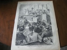 1874 Art Print ENGRAVING - WOMENs FASHION CONVENTION in BOSTON MASSACHUSETTS
