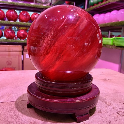 7.6LB Natural Red melting stone crystal Ball Quartz Crystal Sphere Reiki - 第 20/22 張圖片
