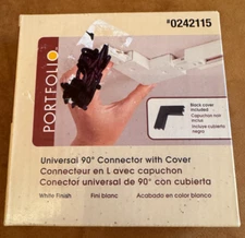 Portfolio Track Lighting Universal 90° Connector Cover Black or White 0242115