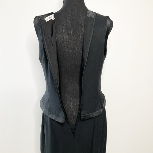 Vintage Hannah Hardy Womens Black Sophisticated Heritage A-line Dress SZ 8 - Picture 8 of 9