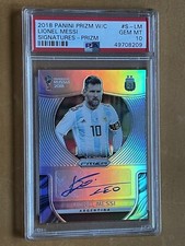 2018 Panini Prizm World Cup Lionel Messi Signatures Prizm /25 PSA 10