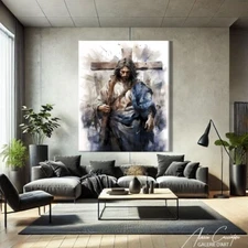 Jesus Wall Art Canvas Print Christian Art Framed Catholic Art Prints Canvas