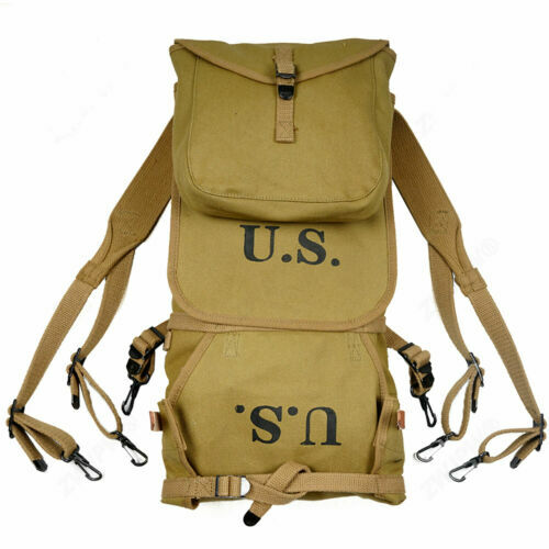 WWII US Army M1928 Carrying Backpack Canvas Field Rucksack Bag | eBay