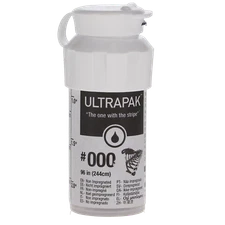 Ultradent 137 Ultrapak Retraction Cord Plain Knitted #000 Ultra Thin 96"