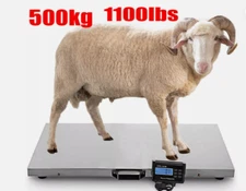 1100lbs Digital Livestock Scale Large Pet Dog Sheep Goat Scale Heavy Duty