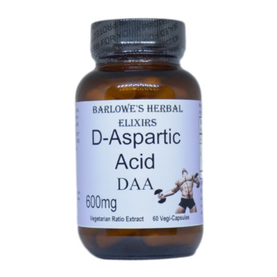 D-ASPARTIC ACID | DAA | 600mg |  60 Vegi- Caps | Stearate Free