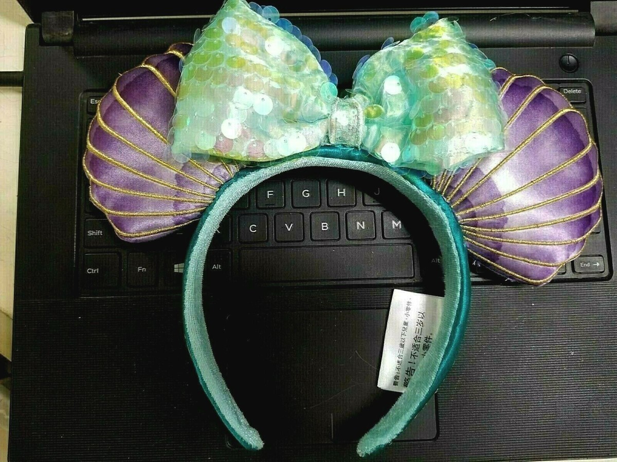 Disney Parks Little Mermaid Ariel Purple Ears Headband NWT Ariel Sparkle Mickey Ears - Little Mermaid Sparkle Ears  main image 4