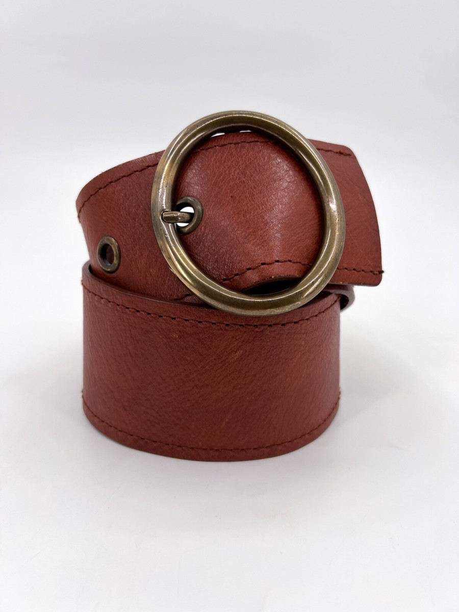 BCBGMAXAZRIA leather wide belt BCBGMAXAZRIA Studded Cognac Waist Leather Belt main image 4