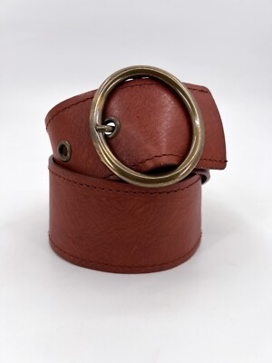 BCBG Max Azria Belt Women Medium Brown Leather Waist Wide  display picture 2