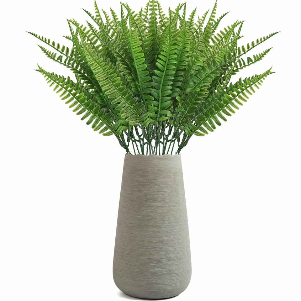 3X Plantas de samambaia artificiais falsas Boston arbustos samambaias artificiais decoração externa EUA - Imagem 4 de 4