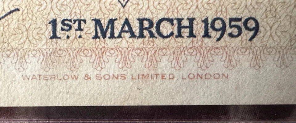 1 Dollar Malaya And British Borneo 1959 S/N: A/7  513176 Waterlow & Son - Image 3 of 3