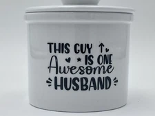 Butter Crock with Water Line for Counter - French Butter Dish with Lid