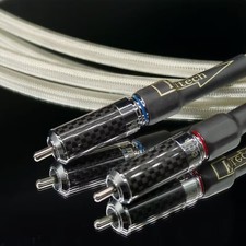 1pair occ Silver Plated RCA Audio Cable Rhodium Plug