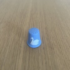 Wedgwood Thimble jasperwear Blue With White Swan Design