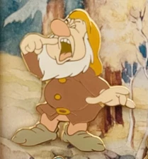 Disney Sneezy Dwarf From Snow White Framed Pin Set HTF Rare