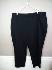 Ava & Viv Ankle Pants Women’s Plus Size 24 Black   High Rise Stretch